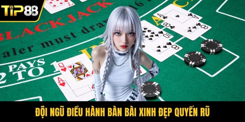 Đội ngũ điều hành bàn bài xinh đẹp quyến rũ