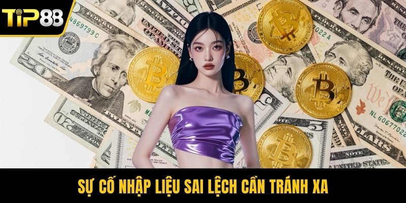 Sự cố nhập liệu sai lệch cần tránh xa
